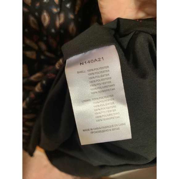 Molly Bracken Boho Tiered Maxi Smocked Black Feather Print Peasant Dress XS NWT - Picture 8 of 9